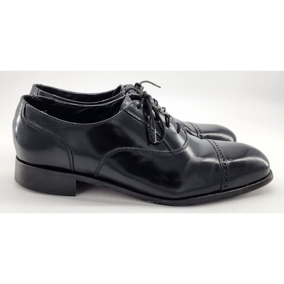 Florsheim Black Leather Cap Toe Oxford‎ Shoe Lace Closure Dress Shoes Size 10 D main image 6